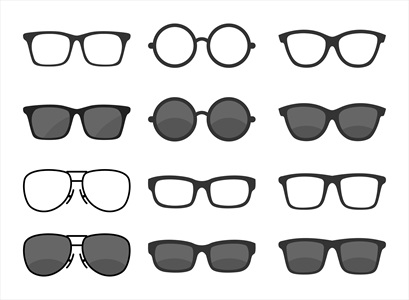 مجموعه وکتور عینک