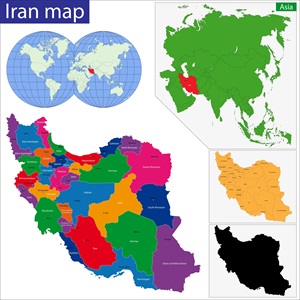 وکتور نقشه ایران در حالت های مختلف