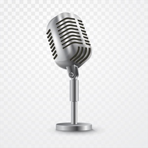 وکتور میکروفون نقره ای