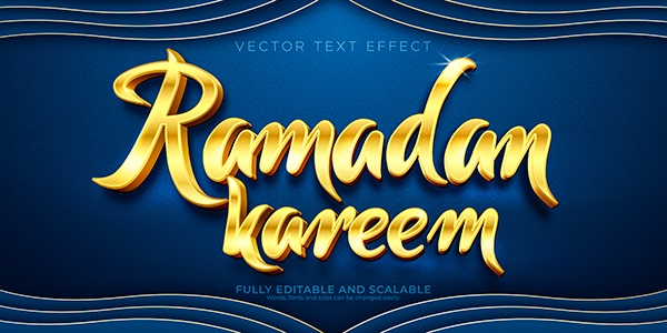 وکتور افکت متن رمضان