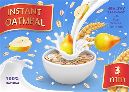 وکتور تصاویر تبلیغاتی صبحانه شیری