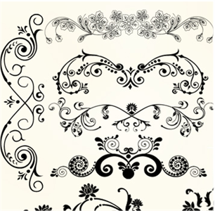 شیپ گل های تزئینی فتوشاپ