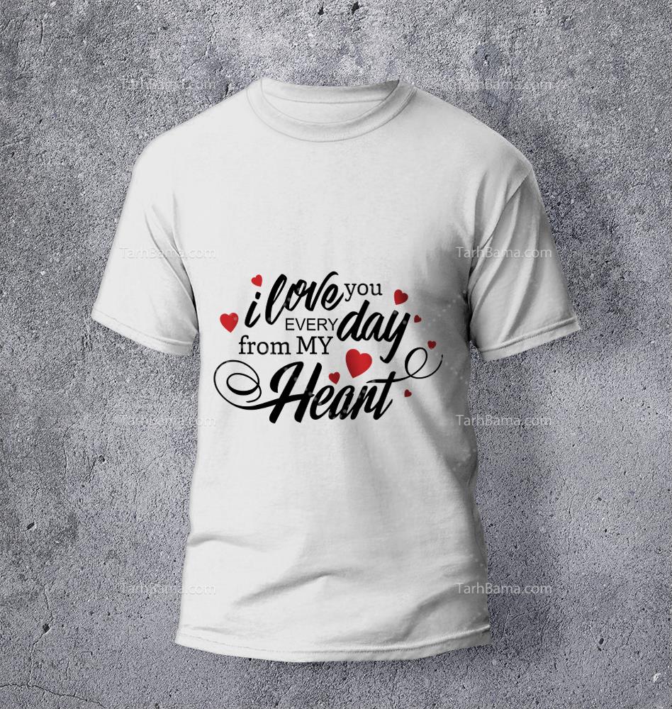 تیشرت تایپوگرافی عاشقانه