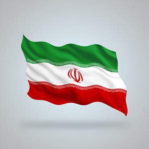 طرح وکتور پرچم ایران موجی