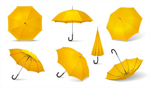 وکتور چتر زرد