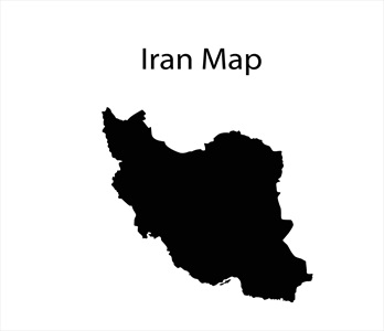 وکتور نقشه مشکی ایران