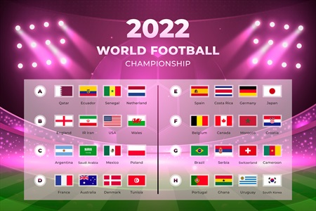 طرح گرافیکی گروه بندی جام جهانی قطر