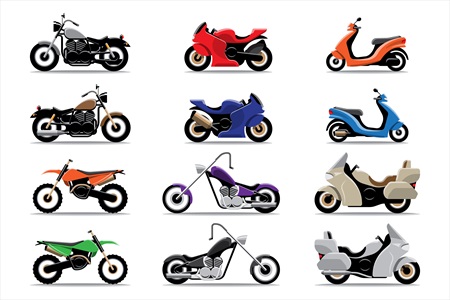 وکتور موتور سیکلت های متنوع