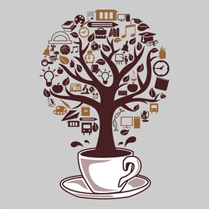 وکتور درخت قهوه