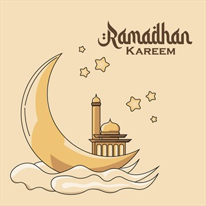 وکتور ماه رمضان کارتونی