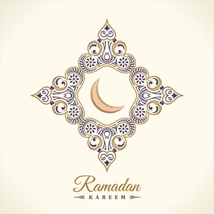 وکتور قالب نقش ماه رمضان