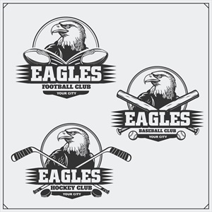 وکتور نماد عقاب برای لوگوی بیسبال