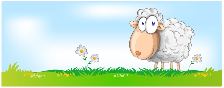 وکتور گوسفند در مزرعه