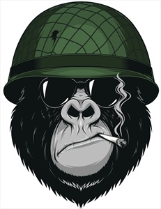 وکتور میمون سیگاری با کلاه