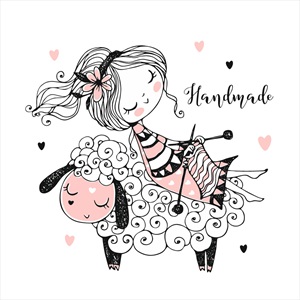 وکتور دختر روی گوسفند
