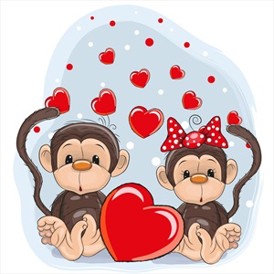 وکتور دو میمون عاشق