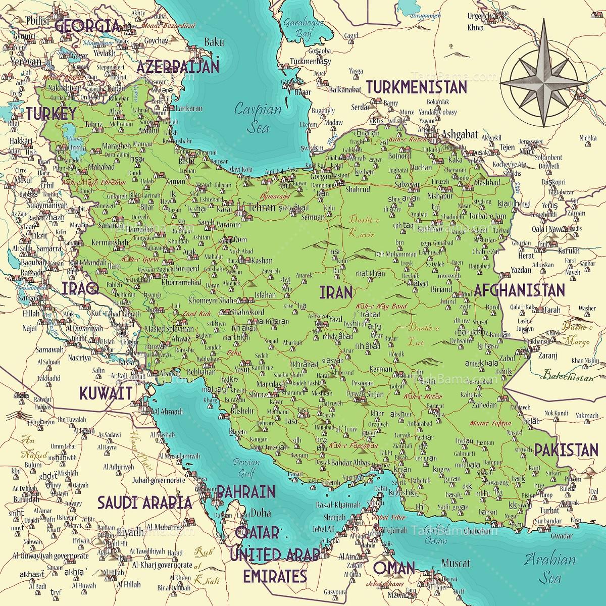 وکتور شهر ها و کشور ها